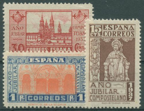 Spanien 1937 Heiliger Jakobus v. Compostela 782/84 postfrisch, kleine Fehler