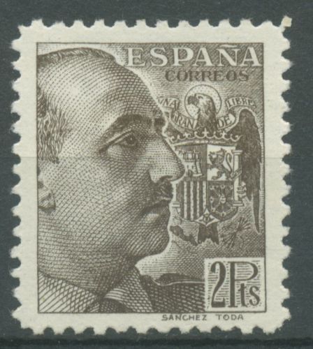 Spanien 1939 General Franco 837 mit Falz