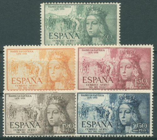 Spanien 1951 Tag der Briefmarke Königin Isabella I. 998/02 postfrisch