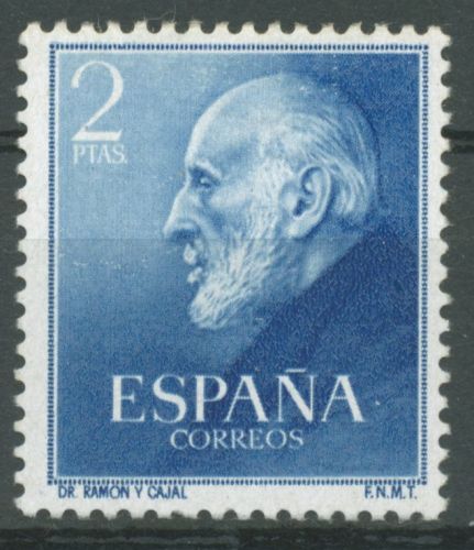 Spanien 1952 Santiago Ramón y Cajal Nobelpreis 1012 mit Falz