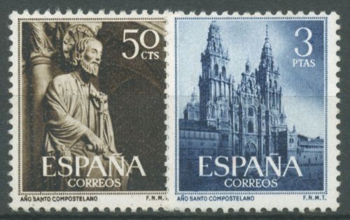 Spanien 1954 Heiliger Jakobus von Compostela Kathedrale 1025/26 mit Falz