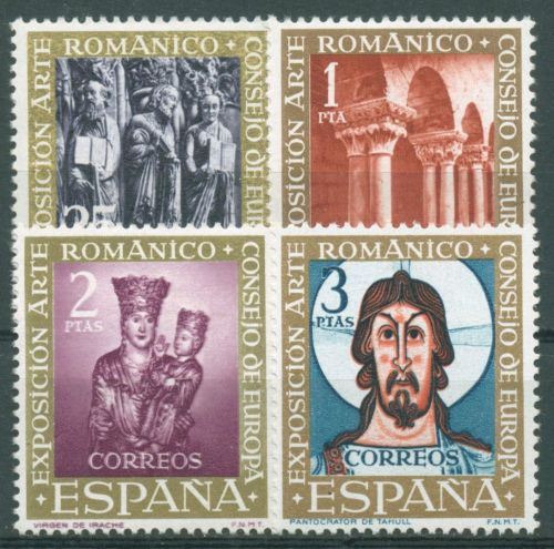 Spanien 1961 Europarat Ausstellung Romanische Kunst 1260/63 postfrisch