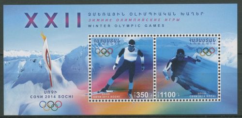 Armenien 2013 Olympische Winterspiele 2014 Sotschi Block 56 postfrisch (C65339)