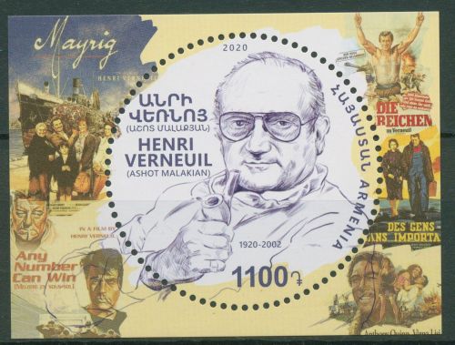 Armenien 2020 Film Regisseur Henri Verneuil Block 102 postfrisch (C65345)