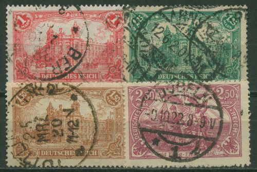 Deutsches Reich 1920 Repräsentative Darstellungen A113/115 gestempelt