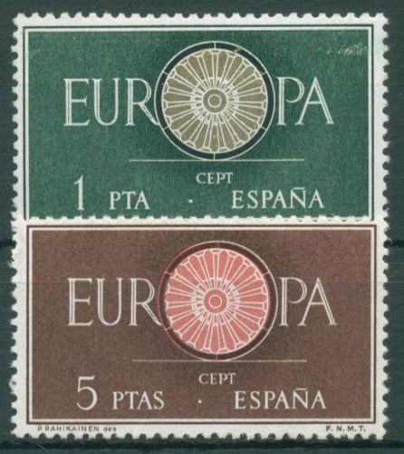 Spanien 1960 Europa CEPT Wagenrad 1189/90 postfrisch