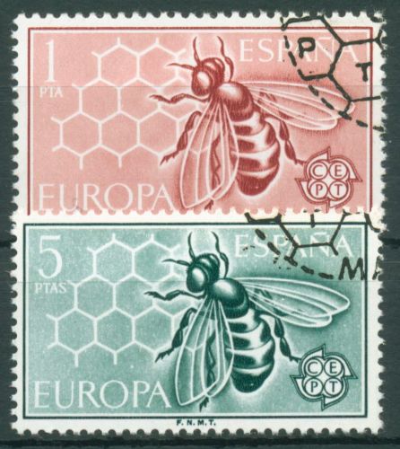Spanien 1962 Europa CEPT Honigbiene Waben 1340/41 gestempelt