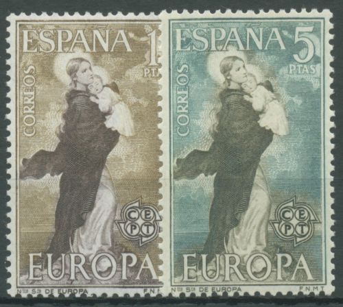 Spanien 1963 Europa CEPT "Unsere Liebe Frau" 1411/12 postfrisch