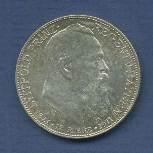 Bayern 2 Mark 1911 D, Prinzregent Luitpold, J 48 vz/st (m6834)