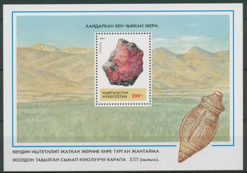 Kirgisien 1994 Mineralien Block 5 postfrisch (C65350)