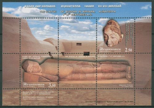 Tadschikistan 2008 Buddhastatuen Block 50 postfrisch (C65381)
