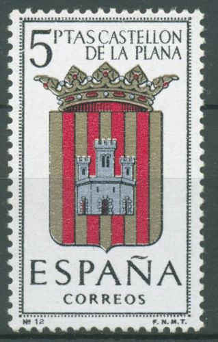 Spanien 1962 Wappen der Provinzen Castello 1373 postfrisch