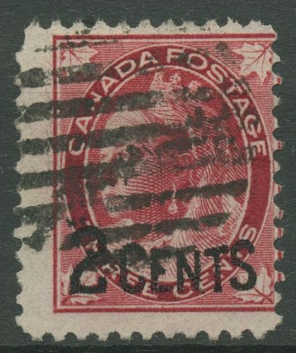 Kanada 1899 Königin Viktoria 57 mit neuem Wertaufdruck 2 Cents, 75 gestempelt