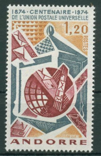 Andorra (frz.) 1974 Weltpostverein UPU 263 postfrisch