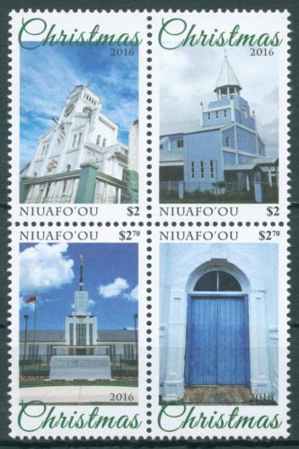 Niuafo'ou 2016 Weihnachten Kirchen 637/40 ZD postfrisch