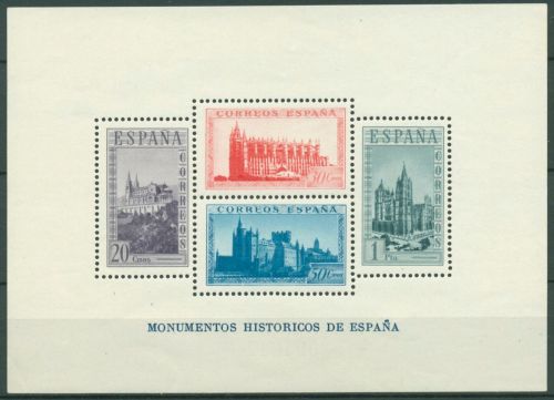 Spanien 1938 Historische Baudenkmäler Block 9A postfrisch (C91712)