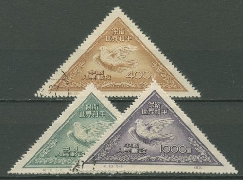 China 1951 Für den Weltfrieden Taube 113/15 II gestempelt