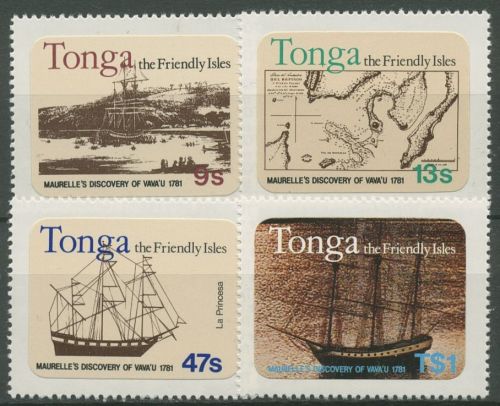 Tonga 1981 Schiffe Entdeckung von Vava'u durch Maurelle 794/97 postfrisch