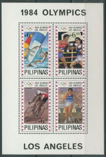 Philippinen 1984 Olympische Sommerspiele Los Angeles Block 24 postfrisch(C65549)