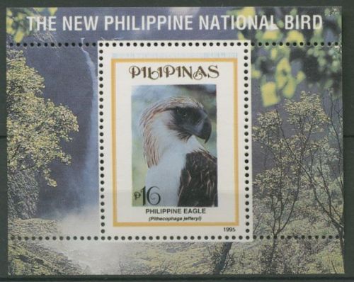 Philippinen 1995 Tiere Nationalvogel Affenadler Block 86 postfrisch (C12336)