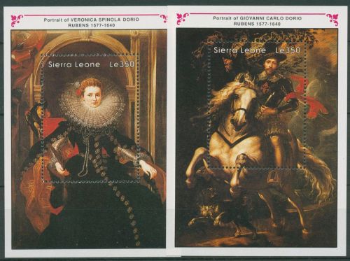Sierra Leone 1990 Gemälde von Peter Paul Rubens Block 147/48 postfrisch (C42179)