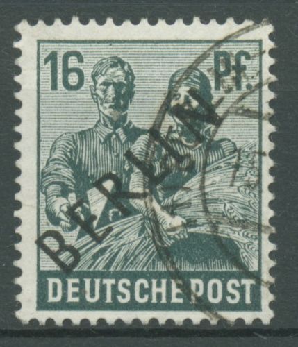 Berlin 1948 Schwarzaufdruck 7 gestempelt