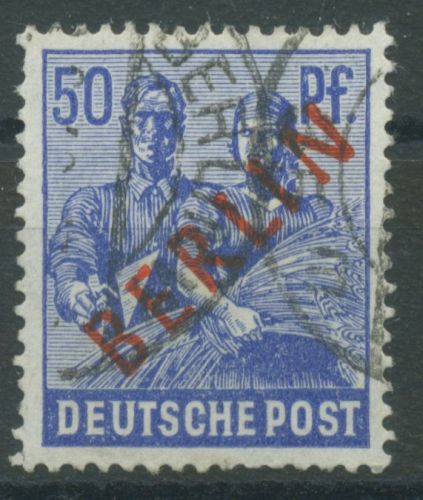 Berlin 1949 Rotaufdruck 30 gestempelt, kleiner Zahnfehler (R80866)