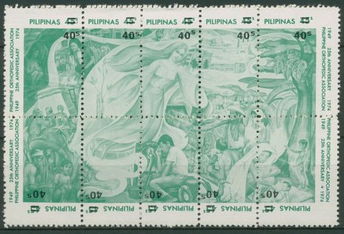 Philippinen 1983 Freimarken 1122/32 mit Aufdruck 1518/27 ZD postfrisch (C65566)