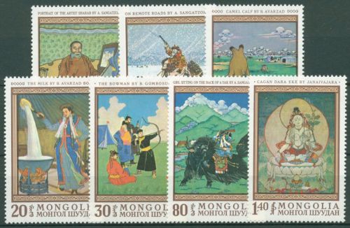 Mongolei 1968 Nationalmuseum Gemälde 503/09 postfrisch