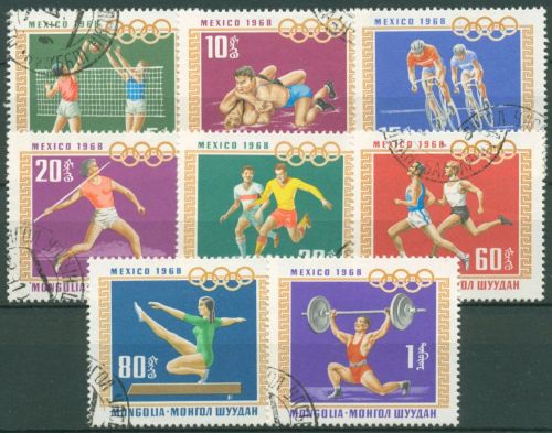 Mongolei 1968 Olympia Sommerspiele Mexiko 511/18 gestempelt