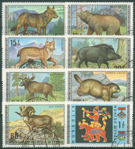 Mongolei 1970 Einheimische Tiere 578/85 gestempelt