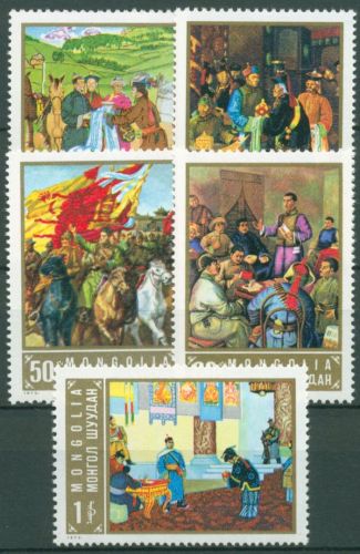 Mongolei 1973 Revolutionär D.Süchbaatar Gemälde 768/72 postfrisch