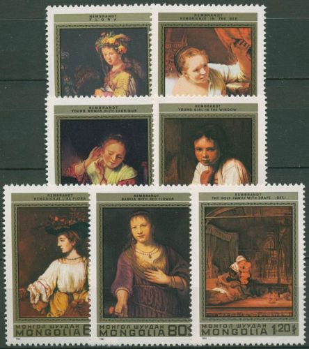 Mongolei 1981 Gemälde Rembrandt 1398/04 postfrisch