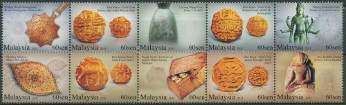 Malaysia 2011 Kulturerbe Goldmünzen 1847/56 ZD postfrisch (C65582)