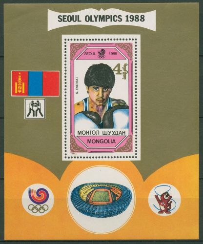 Mongolei 1989 Olympia Seoul Medaillengewinner Block 140 postfrisch (C65605)