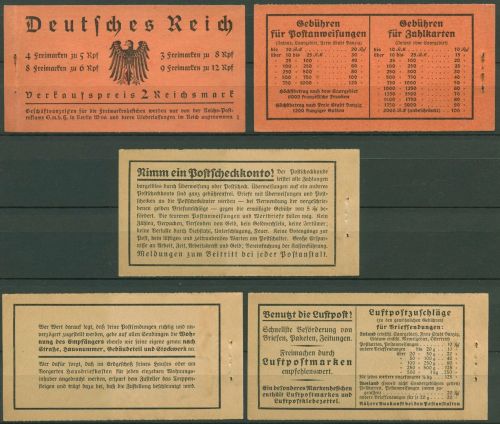 Dt. Reich 1933 Markenheftchen Hindenburg Deckel und Zwischenblätter MH 33