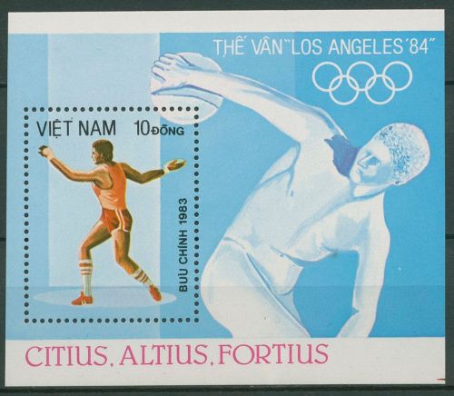 Vietnam 1983 Olympische Sommerspiele´84 Los Angeles Block 20 postfrisch (C65666)
