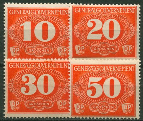 Generalgouvernement Zustellungsmarken 1940 Z 1/4 mit Falz