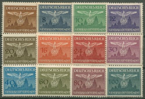 Generalgouvernement Dienstmarken 1943 D 25/36 mit Falz