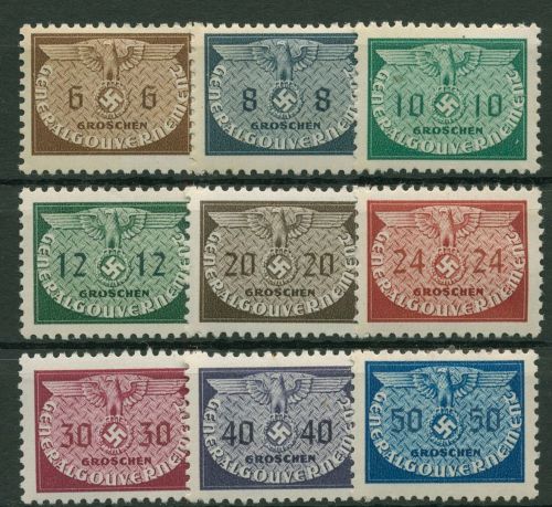 Generalgouvernement Dienstmarken 1940 D 16/24 mit Falz