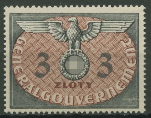 Generalgouvernement Dienstmarke 1940 D 14 postfrisch