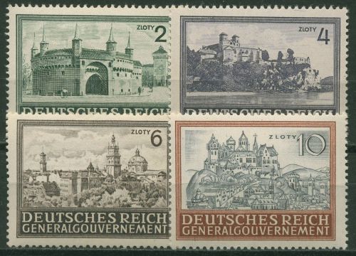 Generalgouvernement 1943 Freimarken Bauwerke 113/16 postfrisch