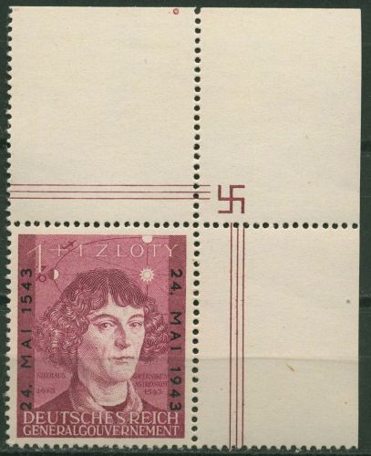 Generalgouvernement 1943 Kopernikus 104 Ecke 2 postfrisch