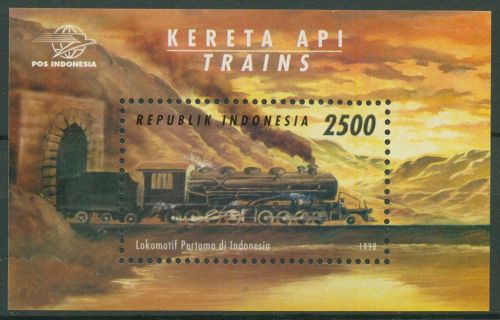 Indonesien 1998 Eisenbahn Lokomotive Block 133 postfrisch (C98099)
