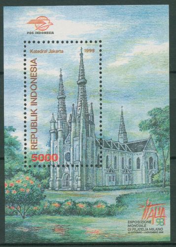 Indonesien 1998 ITALIA Kathedrale Jakarta Block 137 postfrisch (C65696)