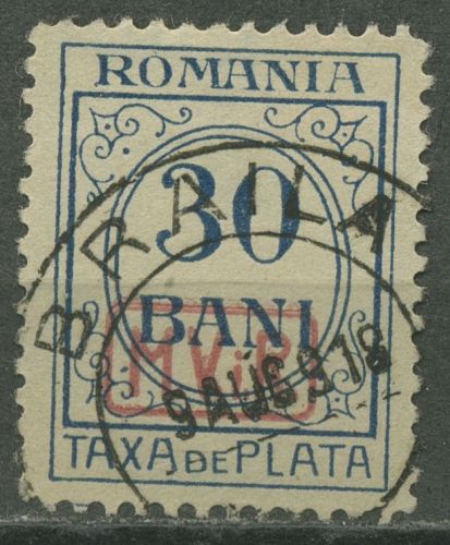 Militärverwaltung in Rumänien 1918 Portomarke P 4 gestempelt