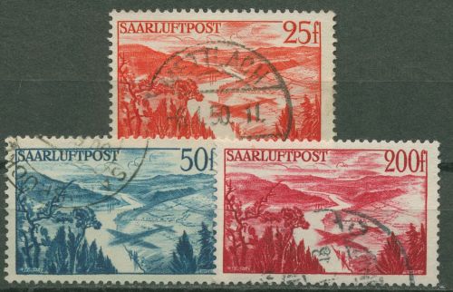 Saarland 1948 Flugpostmarken 252/54 gestempelt