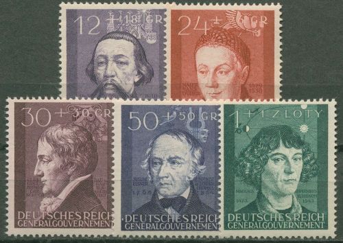 Generalgouvernement 1942 Kulturträger, 3 Jahre GG, 96/100 postfrisch