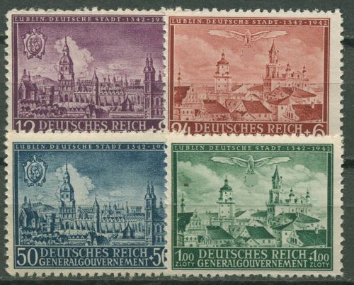 Generalgouvernement 1942 600 Jahre Stadt Lublin 92/95 postfrisch