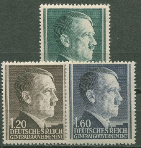 Generalgouvernement 1944 Hitler Zähnung B, 86/88 B postfrisch